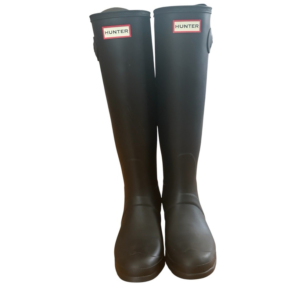 Hunter Boots Original Tall Waterproof Rain Boots Black Women's Size 8 - Picture 6 of 14
